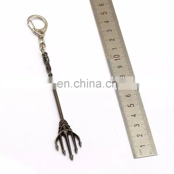 DC Comic Justice League Super Heros Aquaman Trident Model Keychain photo-3