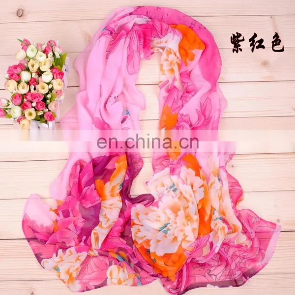 Wholesale Cheap Solid Color Chiffon Scarf photo-5