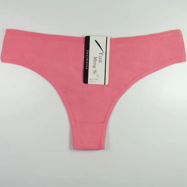 Yun Meng Ni Sexy Underwear Plain Colors T-back Cotton G-string Thongs For Women Panties photo-2