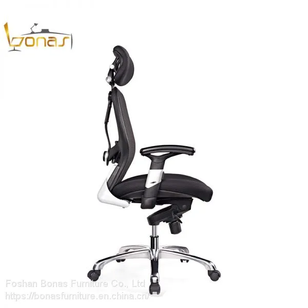 High Back Mesh Office Chair Ergonomic Chair With Headrest and Adjustable Lumbar Support photo-3