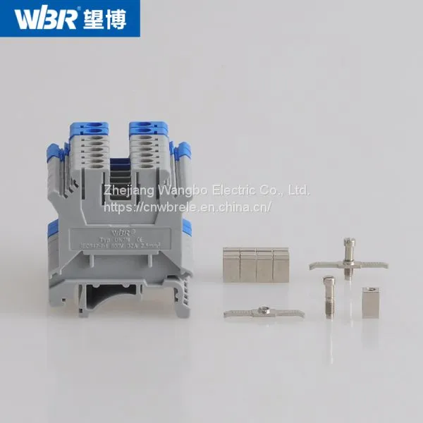 Din Rail Terminal Blocks UK3N Pure Copper Connector Screw Terminal Block photo-2