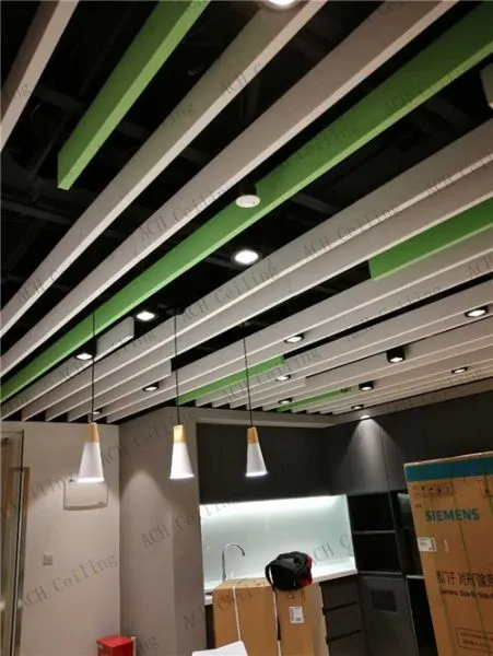 Acoustical Ceiling Suspension Systems Sound Absorbing Ceiling Baffle Boards Of Office, Meeting Room, Cinema, Gymnasium, School, Etc photo-5