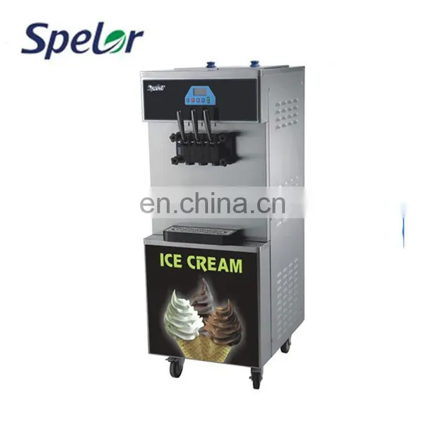 3 Flavors Freestanding Softy Soft Serve Ice Cream Machine Parts Machine