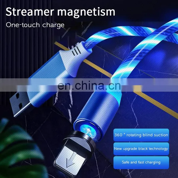 Golden SKY Colorful Data Line Newest 2020 Shenzhen Fast Charging Line Nylon 1m Mobile Phone Magnetic Suction Shenzhen Data Line photo-4