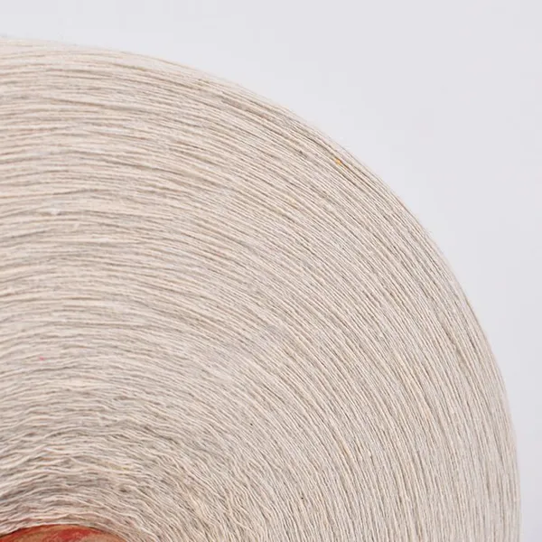 Ne5.5s Raw White Recycled Polyester Cotton Yarn for Weaving Belt Tape photo-3