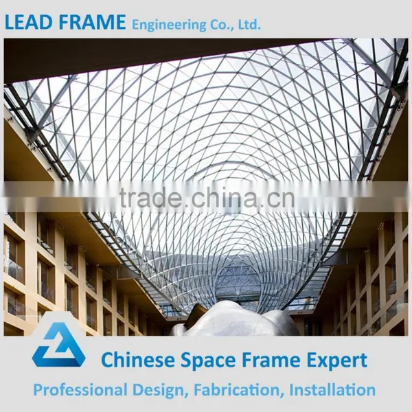 Power Coated Steel Space Frame Structure Atrium Roof photo-4