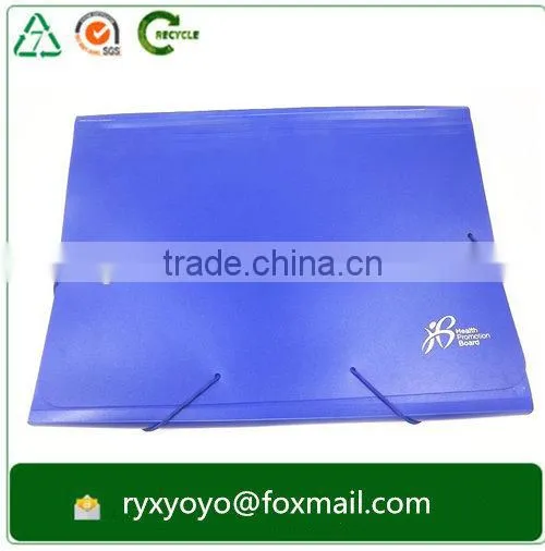 Multi-pockets pp Plastic Blue a4 Size Expandable File Folder With Fasterner Supplier's Choice photo-2