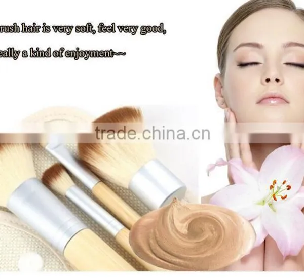 Face Use Beauty Brush Kit 4pcs With Bamboo Handle for Traveling photo-5