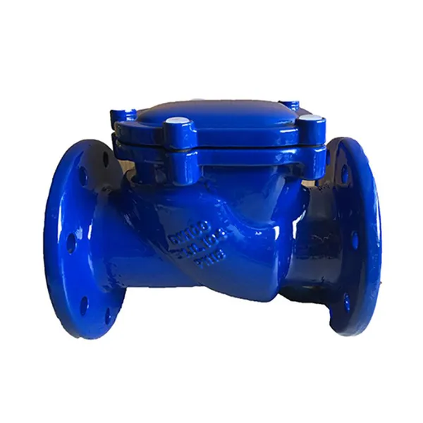 Wholesale Pressure Check Valve Price List Ductile Iron Body PN16 DN200 Double Fange Rubber Flap Check Valve
