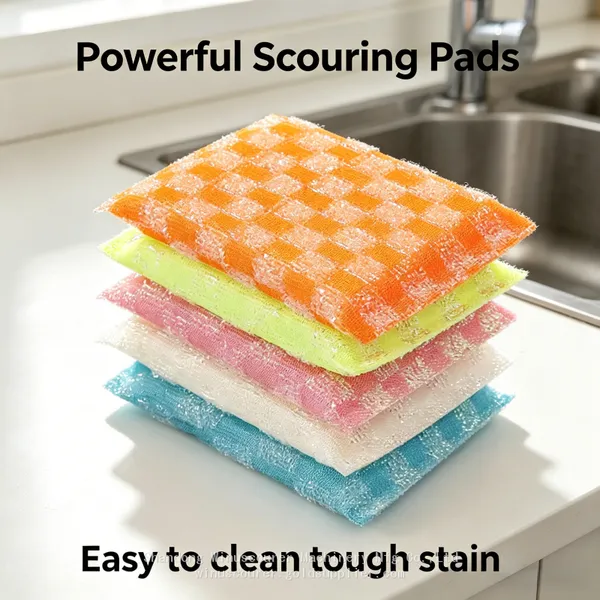 Oil-Absorbing Kitchen Sponges, Non-Scratch Dishwashing Sponges for Heavy Duty photo-2