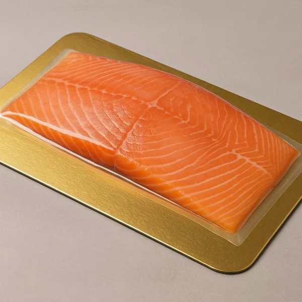 Qualitativ hochwertige wasserdichte Lebensmittelqualitäts-Lachsplatte mit Laminatfolie für frischen Lachs, Räucherlachs und Rindfleisch