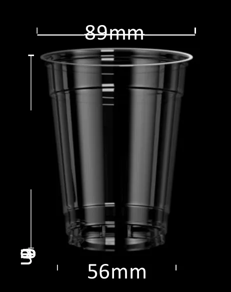 Disposable Pet for Cold Beverage With Food Grade Plastic Cup 16oz 24oz photo-3