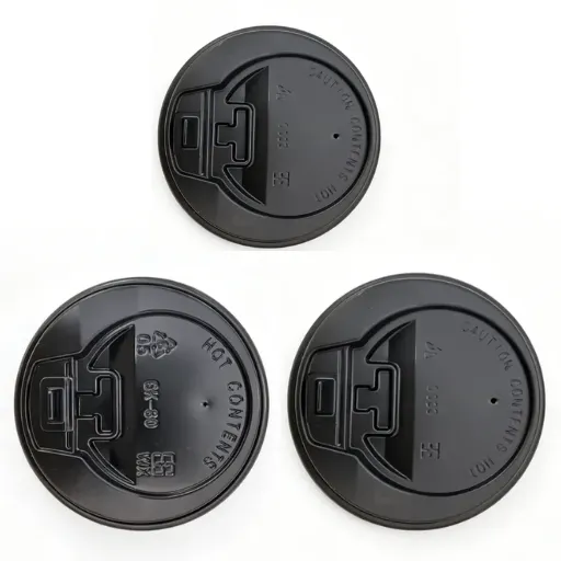 Food Grade PP Plastic Disposable Cup Lid Wholesale For Beverage Shop photo-2