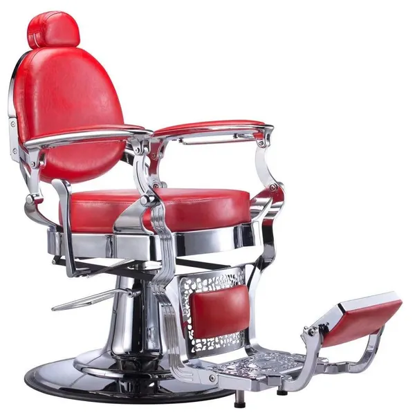 Industrial Grade Barber Chair Stainless Steel Hydraulic System 50cm Height Adjustment 360° Rotation photo-2