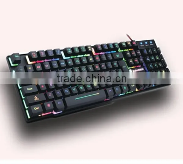 Manufacture Wired USB Mechanical Backlit Colorful USB Keyboard photo-2