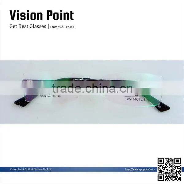 Semi-rimless Half Titanium Wholesale High Quality Fashion Spectacle Frame for Men