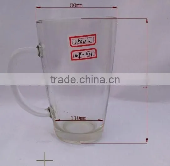 300ml Clear Pint Glass Beer Mug With Handle photo-4