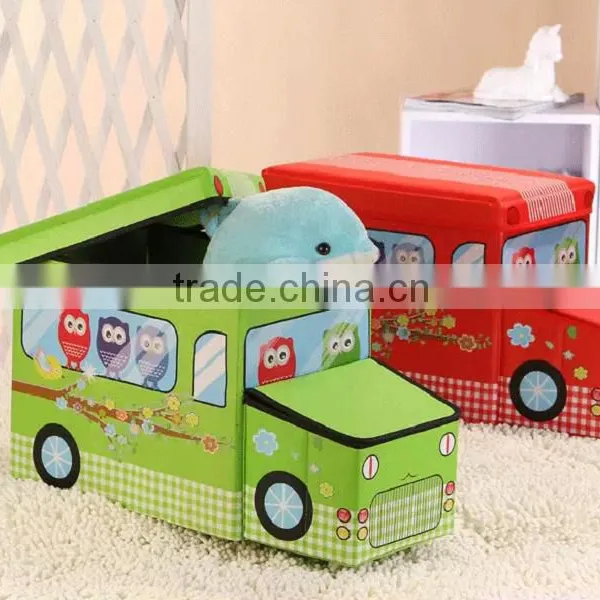 Cartoon Cut Multifunctional Bus Storage Box With High Quality Korean Style photo-2