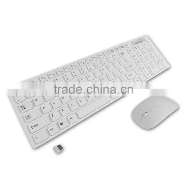 2.4g Bianco pc Wireless Keyboard + Mouse Keypad Film Kit Set per Desktop pc Laptop Spedizione Gratuita photo-4