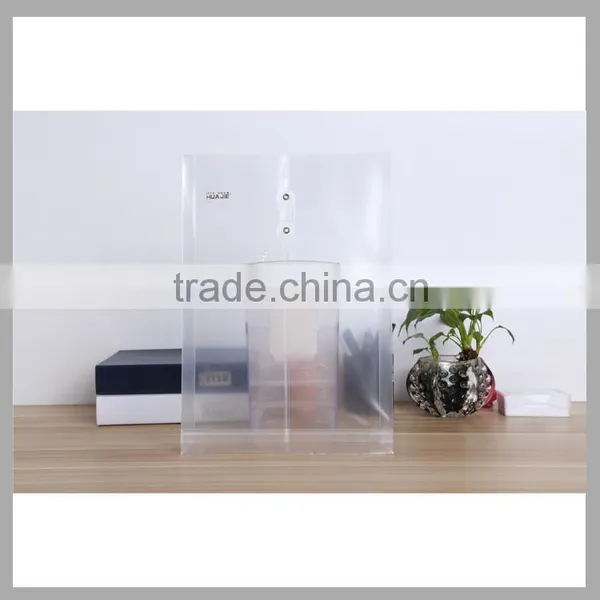 Office A4 FC Size Clear Plastic Bag pp File Folder Document Bag With String Lock photo-2