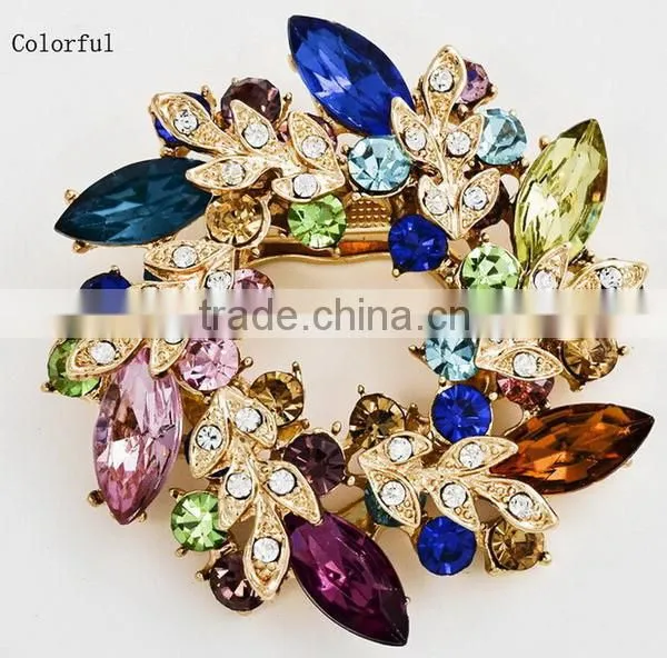2015 Fashion High Quanlity Crystal Chinese Redbud Flower for Elegant Lady Brooch photo-4