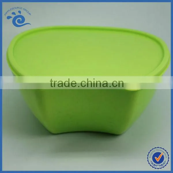 Green Petals-shaped Food Grade Plastic Storage Container With Lid photo-2