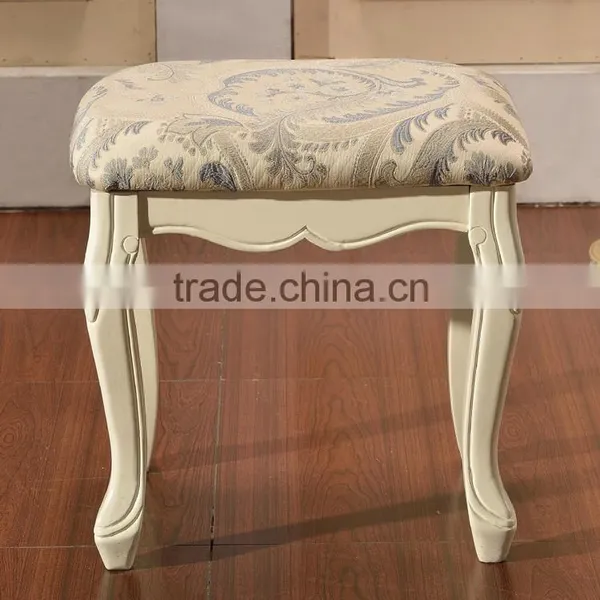 New Design Fabric Wood Ottoman Stool photo-6