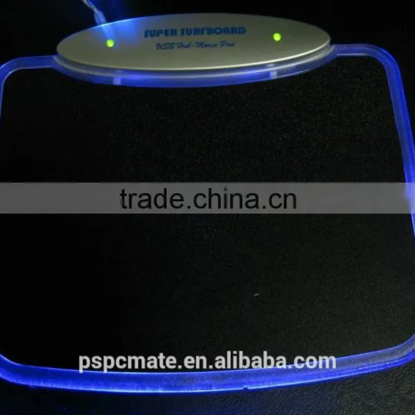 Blue LED Light Mousepad Mouse Pad Mat + 4 Ports USB HUB for PC Laptop Computer photo-5