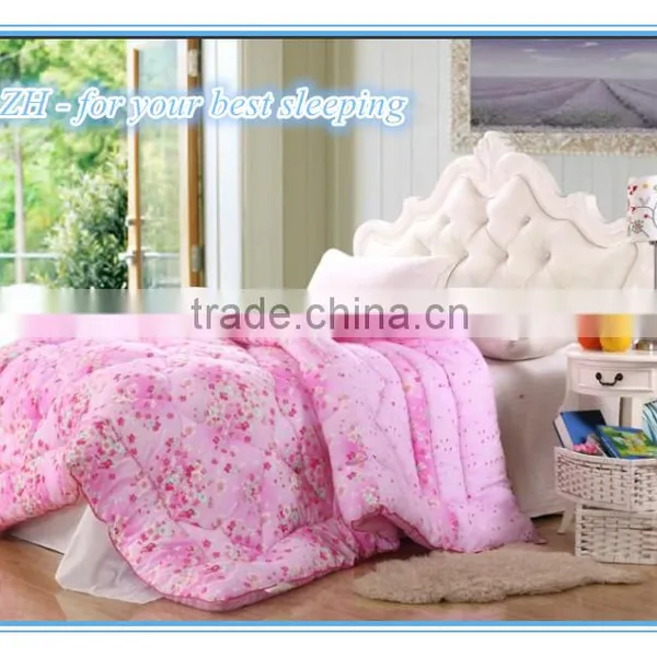 High Demand Products to Sell Cheap Summer Pink Printed Polyester Quilt