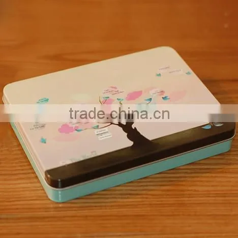 China Supplier Wholesale Rectangular Custom Printed Cardboard Metal Tin Box