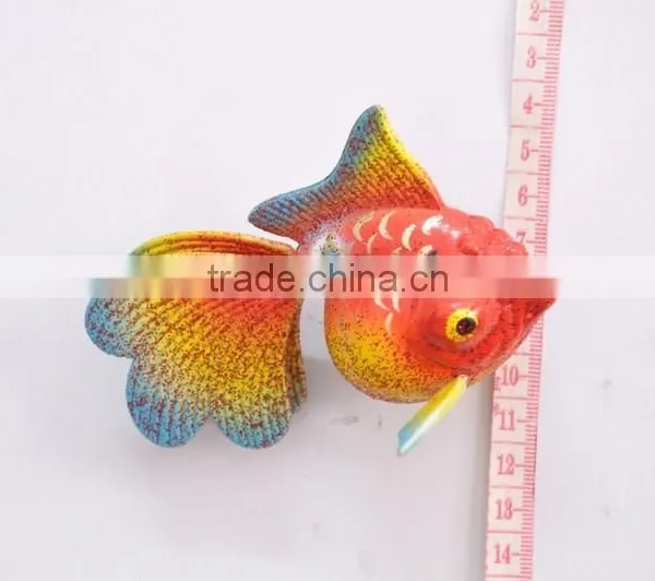 4 Inch Handmade Goldfish Shaped Tourist Souvenir Fridge Magnet photo-5