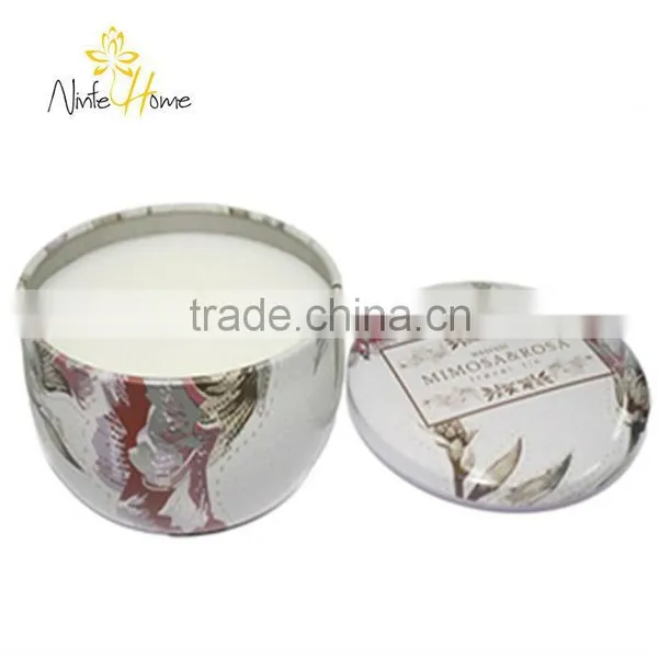 Candle Tin With Personalized Label, Apple Scent Tin Box Candle photo-3