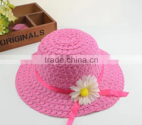 Sunflower Children Straw Hat,Wholesale Crochet Straw Hat For Chirldren photo-2