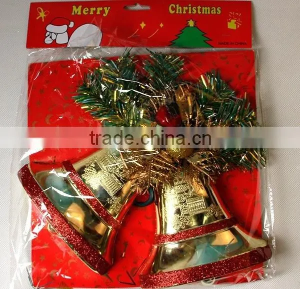 Christmas Bell Decoration, Jingle Bells, Golden Christmas Hanging Decoration photo-2