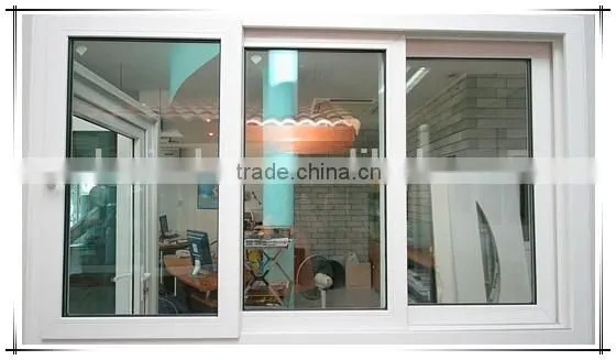 Anti-aging Nonflammable PVC Profile Tempered Glass Sliding Window photo-6