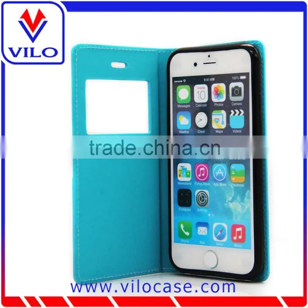 Card Holder Combo Color Leather Flip Case for Iphone 6s With Window photo-5