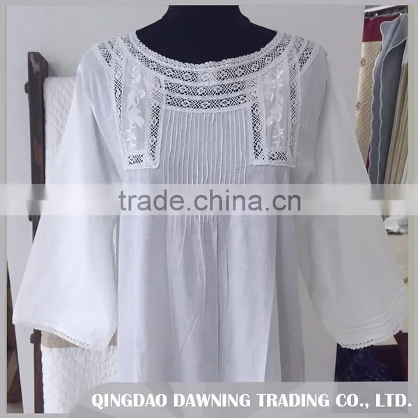 High Quality Women Pajamas Sleepwear Ladies Cotton Nightdress/Nightgown photo-2