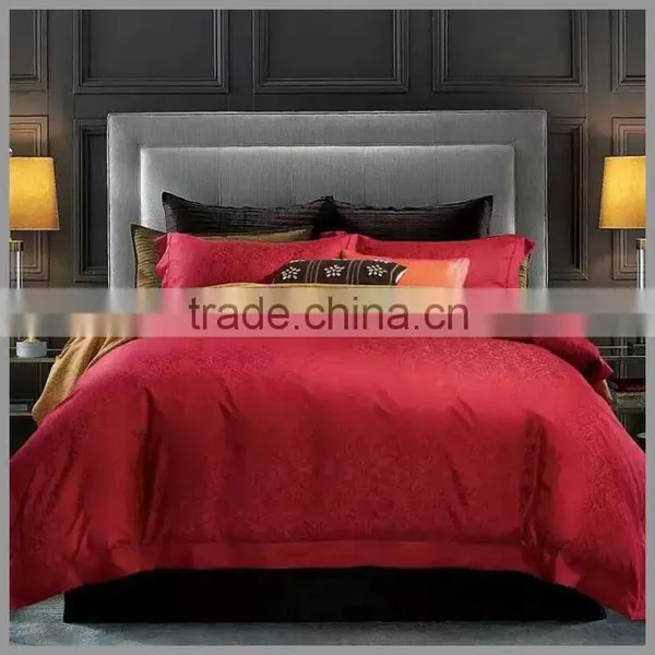 100%cotton Red Jacquard Bedding Sets,jacquard Fabric With Classic Flower Patterns,duvet Cover,pillow Covers ,Hotel Duvet Cover photo-2