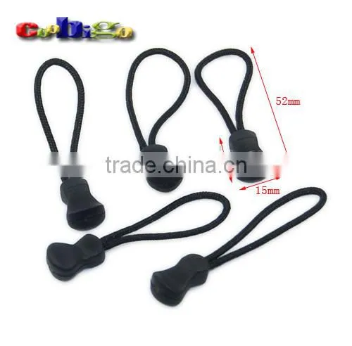 Cord Zipper Pull Strap Lariat Black For Apparel Accessories #FLC134-B photo-3