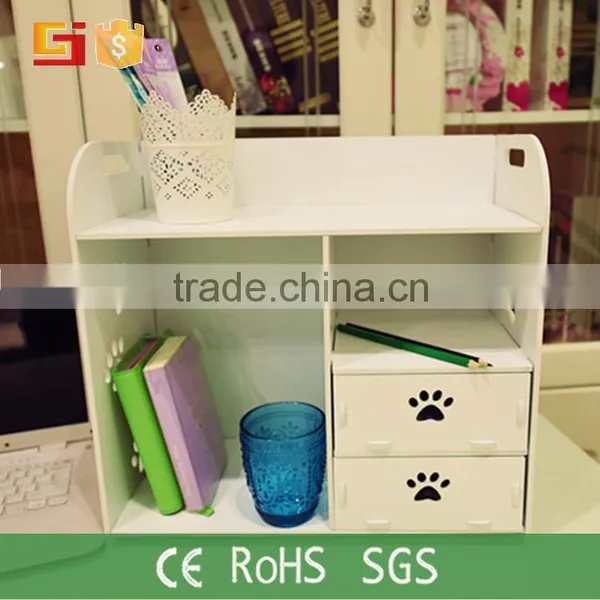 Custom Wood Desktop Organizer WPC Material Office Table Storage Organizer Box photo-4