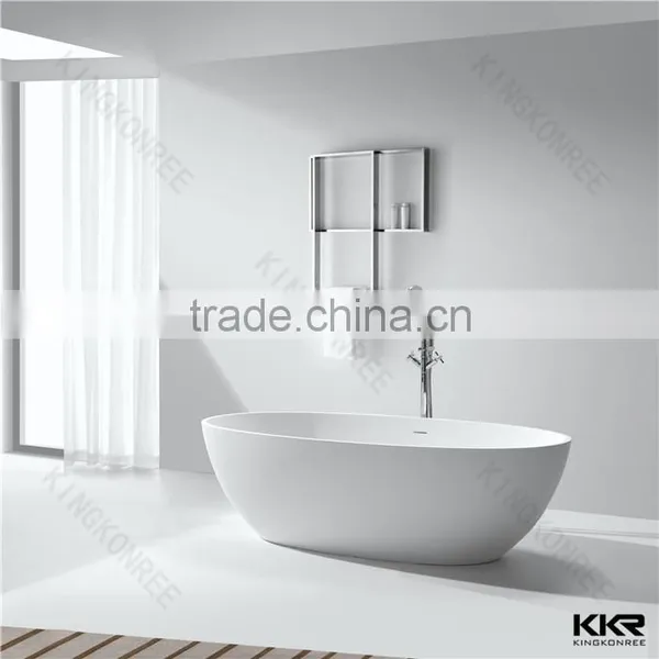 Kingkonree Modern Design Round Big Soaking Freestanding BathTub photo-4
