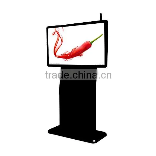 Indoor Floor Standing 65Inch Touch Screen Net Working Advertising Displayer
