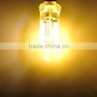 G9 Cross Silicone Seal 9W 800lm 3500K 64x SMD 3014 LED Warm White Light Bulb Lamp (AC 220V) photo-3