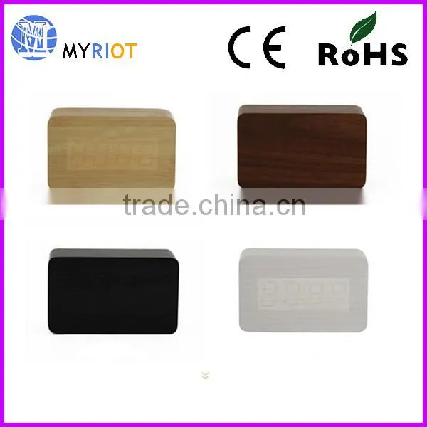 Eco-friendly Wooden LED Alarm Clock photo-2