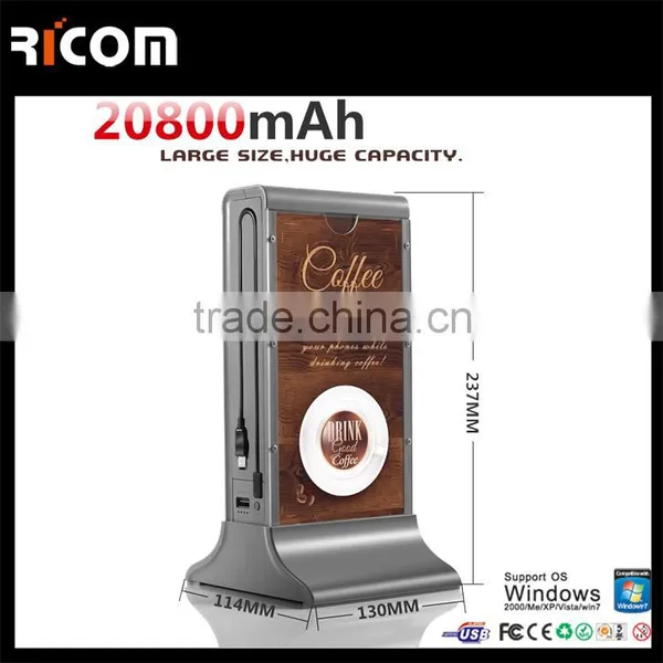 Hot Selling Fashionable High Capacity Portable Restaurant Charge Station Advertising Power Bank---PB102--Shenzhen Ricom photo-6