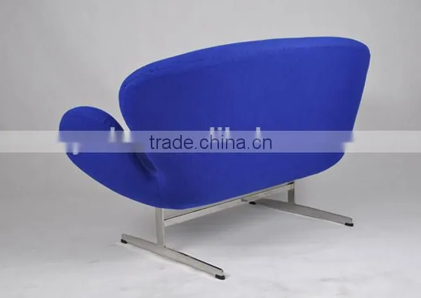 Living Room Sofa Furniture Cashmere Two Seat Swan Sofa photo-4