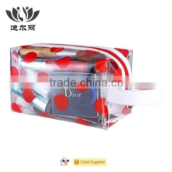 Customized Color Dot Chart Clear PVC Cosmetic Bag photo-3