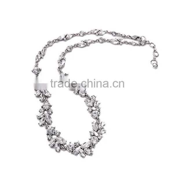 Cheap Wholesale Jewelry 2016 Latest Design Wedding Necklace Crystal Pendant Necklace photo-2