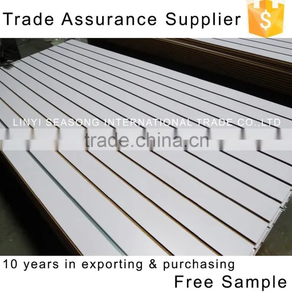 1220*2440*15mm China High Quality MDF SlatWall Back Panel Shelf photo-5