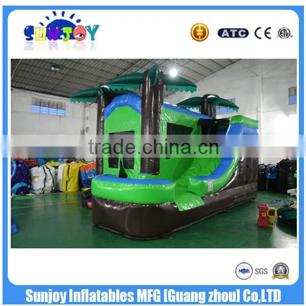 Jungle Theme 0.55mm PVC Tarpaulin Cheap Inflatable Castle Slide photo-2